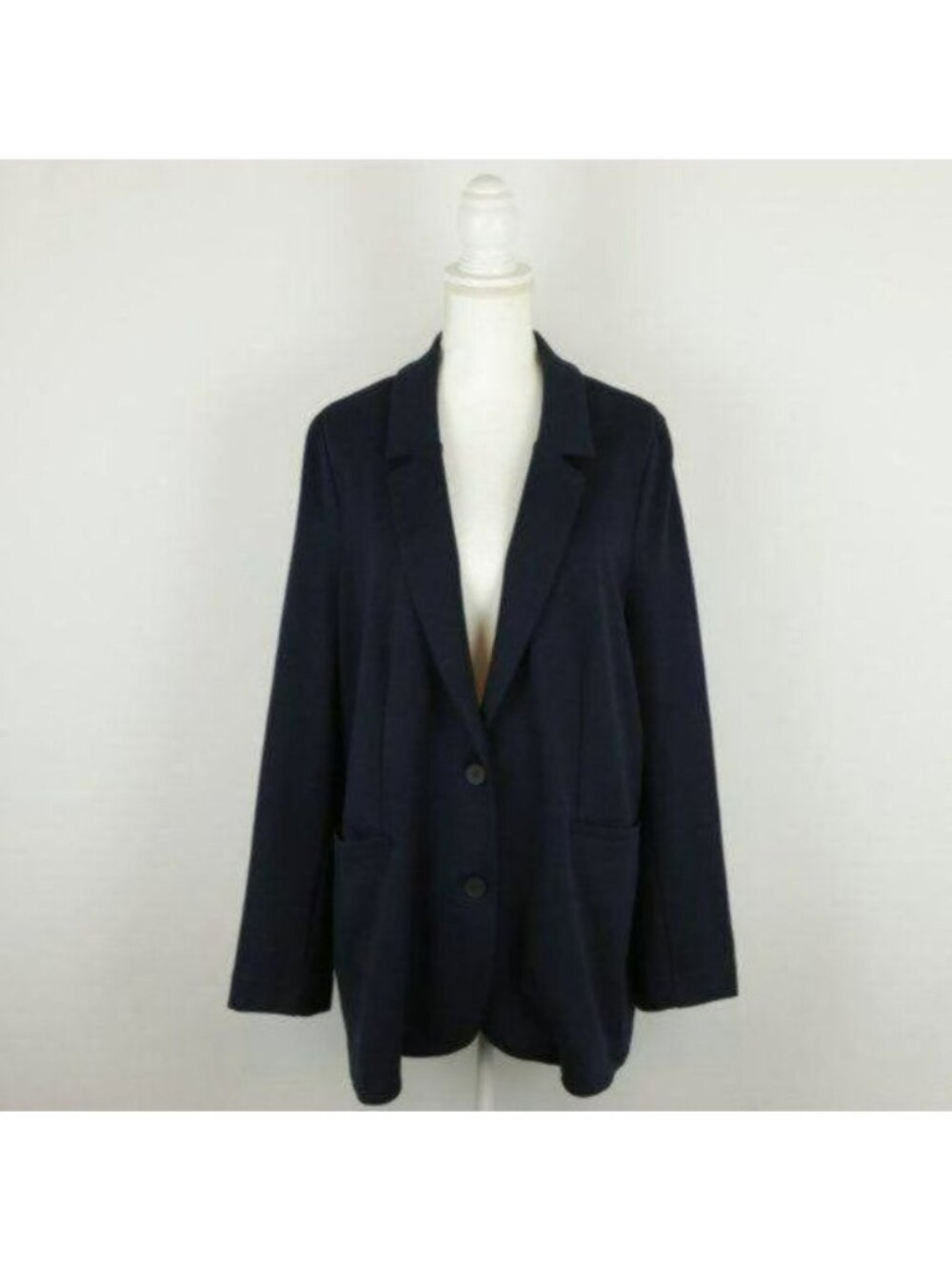 Athleta Venice Women's Size 20 Blue 2-Button Single Breasted Knit Blazer